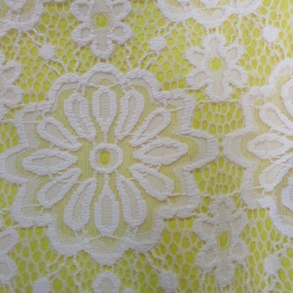 Nanette Lepore yellow Floral Lace Dress 6 - Picture 4 of 5